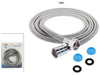 Tubo Flessibile Doccia Soffione Doccino Vasca Bagno 1.8mt Antipiega Acciaio Cromato 69228