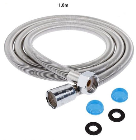 Tubo Flessibile Doccia Soffione Doccino Vasca Bagno 1.8mt Antipiega Acciaio Cromato 69228