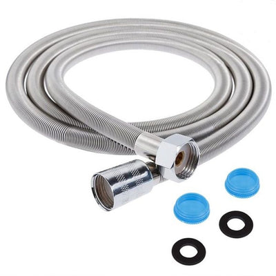 Tubo Flessibile Doccia Soffione Doccino Vasca Bagno 1.8mt Antipiega Acciaio Cromato 69228