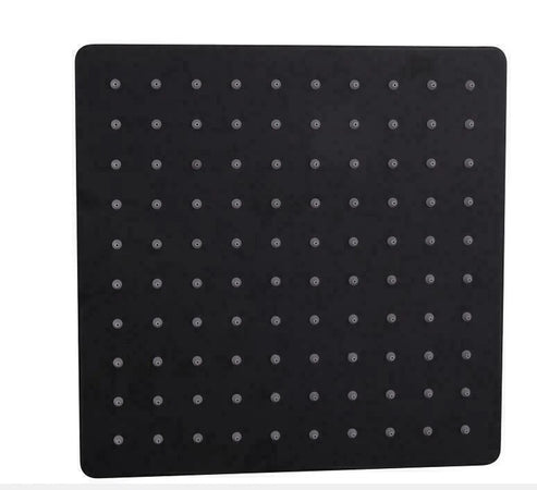 Soffione Doccia Ultra Slim Quadrato 25x25cm Bagno Miscelatore Nero Attacco Universale 87883