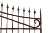 Biscottini Cancello in ferro pieno finitura anticata L402xPR10xH288 cm. Made in Italy