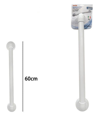 Maniglione Per Bagno 60cm Di Sicurezza Sostegno Doccia Per Disabili Anziani Bianco 005325