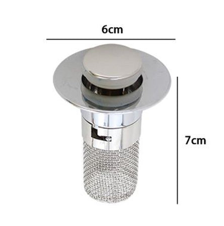 Tappo Per Lavandino Pop Up Di Scarico Filtro Universale Bagno Cucina Lavabo Lavello 87337