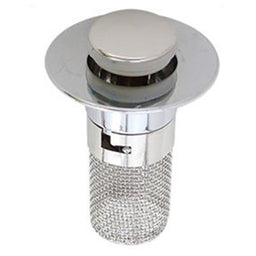 Kit Filtro E Tappo Di Scarico Per Lavello In Acciaio Inox - Diametro 114 Mm, Per Apertura 84-90 Mm, Cestello Rimovibile