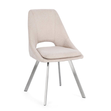 Sedia "Kashar" con struttura in compensato, per arredo interno 45 x 49,5 x h 85 cm