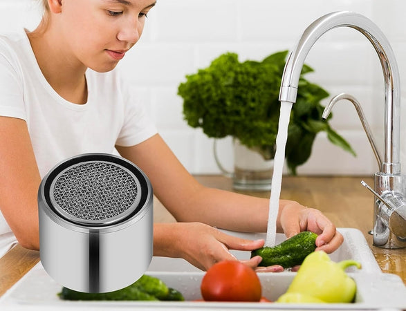 Set 2 Pz Aeratore Per Rubinetti F22 In Abs Filtro Femmina Rompigetto Bagno Cucina 52228