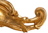 Biscottini Sopraporta in legno finitura foglia oro anticato L57xPR6xH20 cm Made in Italy