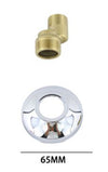 Kit 2pz Connettore Eccentrico Per Rubinetto 3/4 Raccordo Rosetta 65mm Accessorio 52363