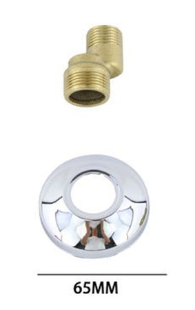 Kit 2pz Connettore Eccentrico Per Rubinetto 3/4 Raccordo Rosetta 65mm Accessorio 52363