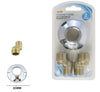 Kit 2pz Connettore Eccentrico Per Rubinetto 3/4 Raccordo Rosetta 65mm Accessorio 52363