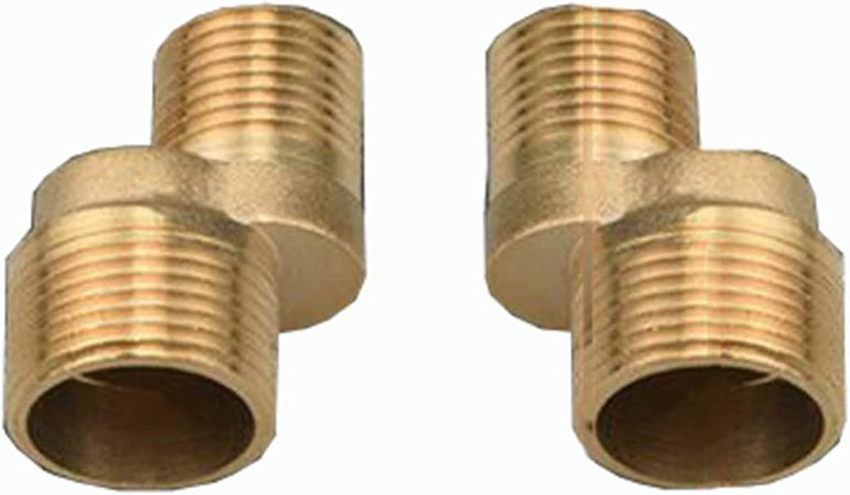 Kit 2pz Connettore Eccentrico Per Rubinetto 3/4 Raccordo Rosetta 65mm Accessorio 52363