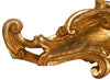 Biscottini Sopraporta in legno finitura foglia oro anticato L57xPR6xH20 cm Made in Italy