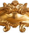 Biscottini Sopraporta in legno finitura foglia oro anticato L57xPR6xH20 cm Made in Italy