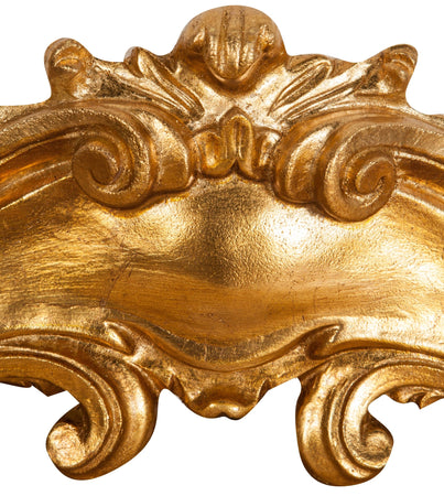 Biscottini Sopraporta in legno finitura foglia oro anticato L57xPR6xH20 cm Made in Italy