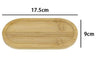 Vassoio Multiuso In Bambù Decorativo Organizer Ovale Per Cucina Bagno 17.5x9cm 10851