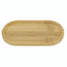 Vassoio Multiuso In Bambù Decorativo Organizer Ovale Per Cucina Bagno 17.5x9cm 10851