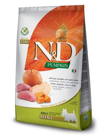 Farmina N&D Pumpkin mangime secco Cani Adulti Mini cinghiale e mela 2,5 kg