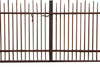 Biscottini Cancello in ferro pieno finitura anticata L402xPR10xH288 cm. Made in Italy