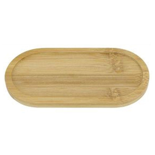 Vassoio Multiuso In Bambù Decorativo Organizer Ovale Per Bagno Cucina 26.5x9cm 10852