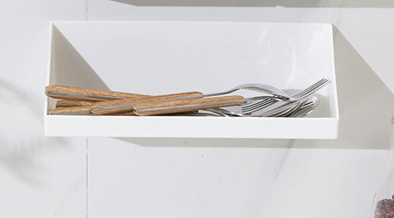Vassoio Multiuso Armadietto Organizzatore Accessori Bagno Trucco Bianco 227x77x83mm 10854
