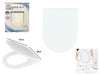 Copriwater Uf Universale Sedile Wc Bianco Water Bagno Forma D Chiusura Ammortizzata 87645