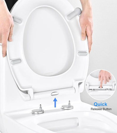 Copriwater Uf Universale Sedile Wc Bianco Water Bagno Forma D Chiusura Ammortizzata 87645