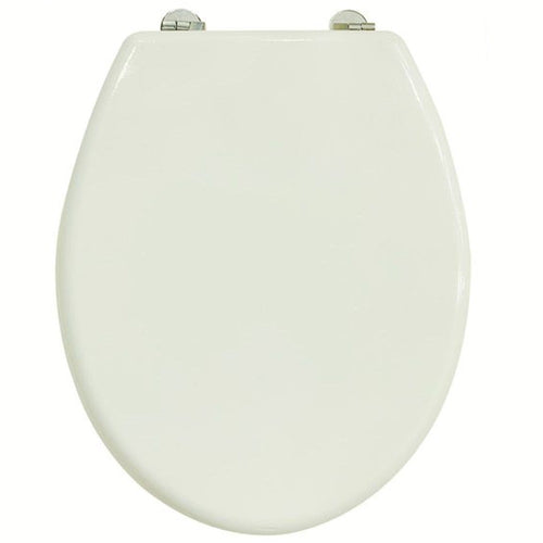 Copriwater Sedile Coprivaso Wc Water Bagno Universale Bianco Cerniere Acciaio 69005