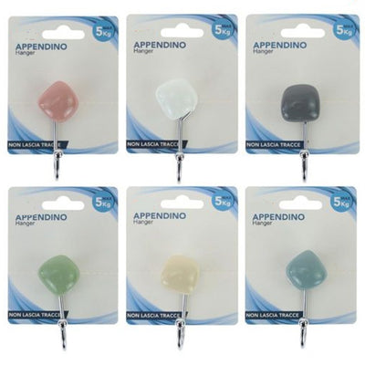 Gancio Appendino Adesivo Appendiabiti Parete Casa Cucina Bagno Tondegginte Colorato 10803