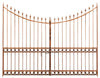 Biscottini Cancello in ferro pieno finitura antico anticata L345xPR10xH270 cm. Made in Italy