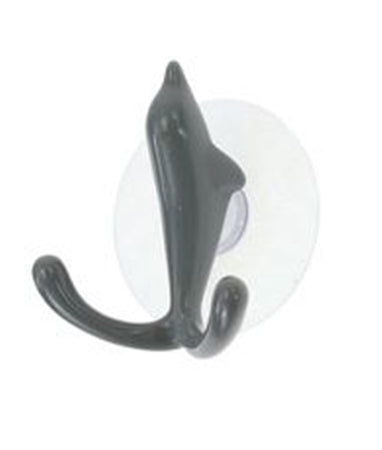 Gancio Appendino Adesivo Doppio Appendiabiti Parete Cucina Bagno Design Delfino Colorato 10810
