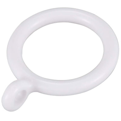 Set 9 Pz Anelli Gancio Ad Anello Per Tende In Plastica Da 35 Mm Bianco Tondi Bagno 87353