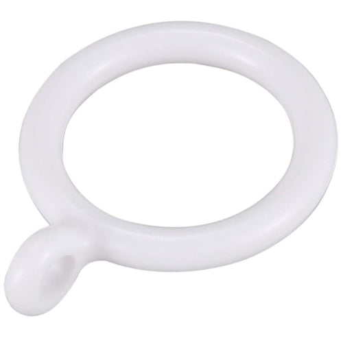 Set 9 Pz Anelli Gancio Ad Anello Per Tende In Plastica Da 35 Mm Bianco Tondi Bagno 87353