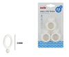 Set 9 Pz Anelli Gancio Ad Anello Per Tende In Plastica Da 35 Mm Bianco Tondi Bagno 87353