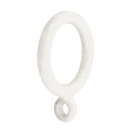 Set 9 Pz Anelli Gancio Ad Anello Per Tende In Plastica Da 35 Mm Bianco Tondi Bagno 87353
