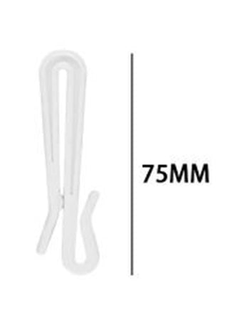 Set Ganci Per Tende A Pieghe Regolabile In Plastica Bianche Lungo 75 Mm Casa Bagno 87354