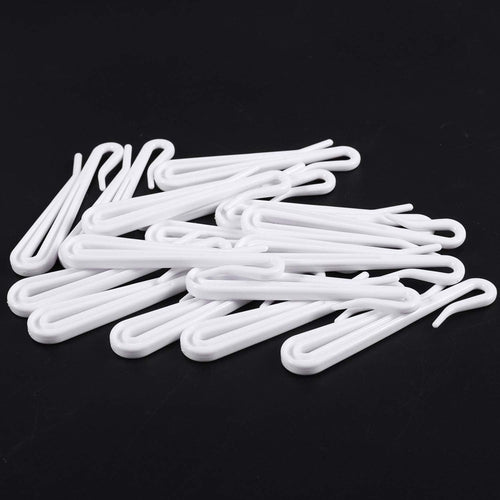 Set Ganci Per Tende A Pieghe Regolabile In Plastica Bianche Lungo 75 Mm Casa Bagno 87354