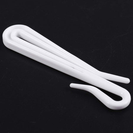 Set Ganci Per Tende A Pieghe Regolabile In Plastica Bianche Lungo 75 Mm Casa Bagno 87354
