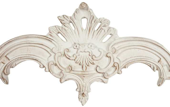 Biscottini Sopraporta in Legno Bianco Anticato Biscottini 97x8x34 Made Italy Design