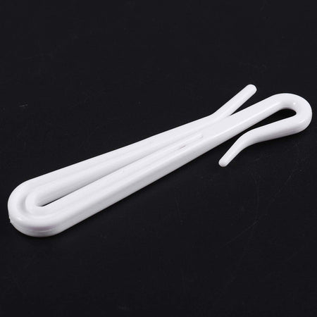 Set Ganci Per Tende A Pieghe Regolabile In Plastica Bianche Lungo 75 Mm Casa Bagno 87354