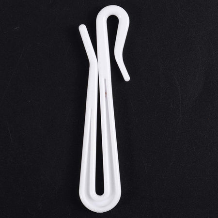 Set Ganci Per Tende A Pieghe Regolabile In Plastica Bianche Lungo 75 Mm Casa Bagno 87354