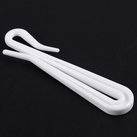 Set Ganci Per Tende A Pieghe Regolabile In Plastica Bianche Lungo 75 Mm Casa Bagno 87354