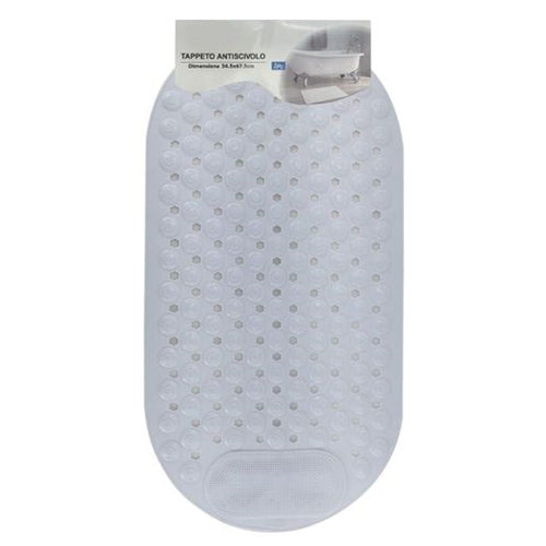 Tappeto Tappetino Antiscivolo Per Vasca Da Bagno Doccia 34.5 X 67.5 Cm Bianco 10789