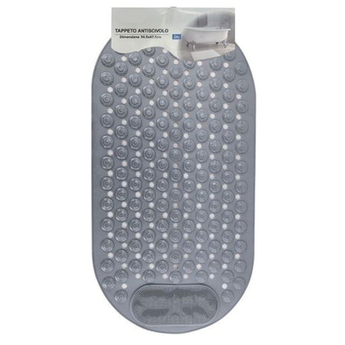 Tappeto Tappetino Antiscivolo Per Vasca Da Bagno Doccia 34.5 X 67.5 Cm Grigio 10791