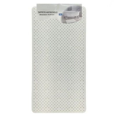 Tappeto Antiscivolo Effetto Intrecciato Bianco Per Vasca Da Bagno Doccia 35x69.5cm 10794
