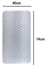 Tappeto Antiscivolo Intreccio Geometrico Bianco Per Vasca Da Bagno Doccia 40x74cm 10797