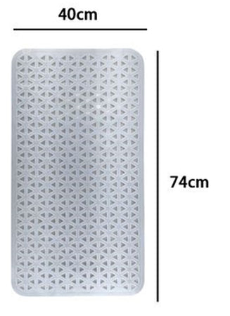 Tappeto Antiscivolo Intreccio Geometrico Bianco Per Vasca Da Bagno Doccia 40x74cm 10797
