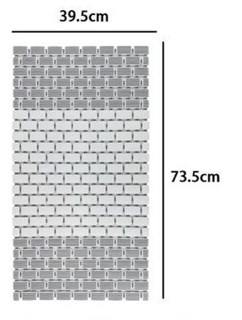 Tappeto Antiscivolo Da Vasca Bagno Doccia 39,5x73,5cm Effetto Mattoncini Bicolore 10800