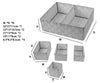 Scatole In Tessuto Componibili Organizer Per Bagno Armadi Scaffali 79078 Grigio Scuro