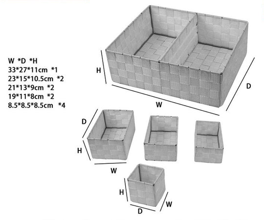 Scatole In Tessuto Componibili Organizer Per Bagno Armadi Scaffali 79078 Grigio Scuro