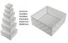6 Pz Scatola In Tessuto Contenitori Organizer Bagno Armadio Porta Oggetti Grigio 79073